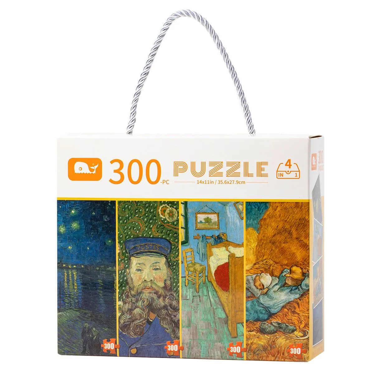 4-in-1 300 Piece Jigsaw Puzzles Set Oil Painting for Adults Kids Decor Gift