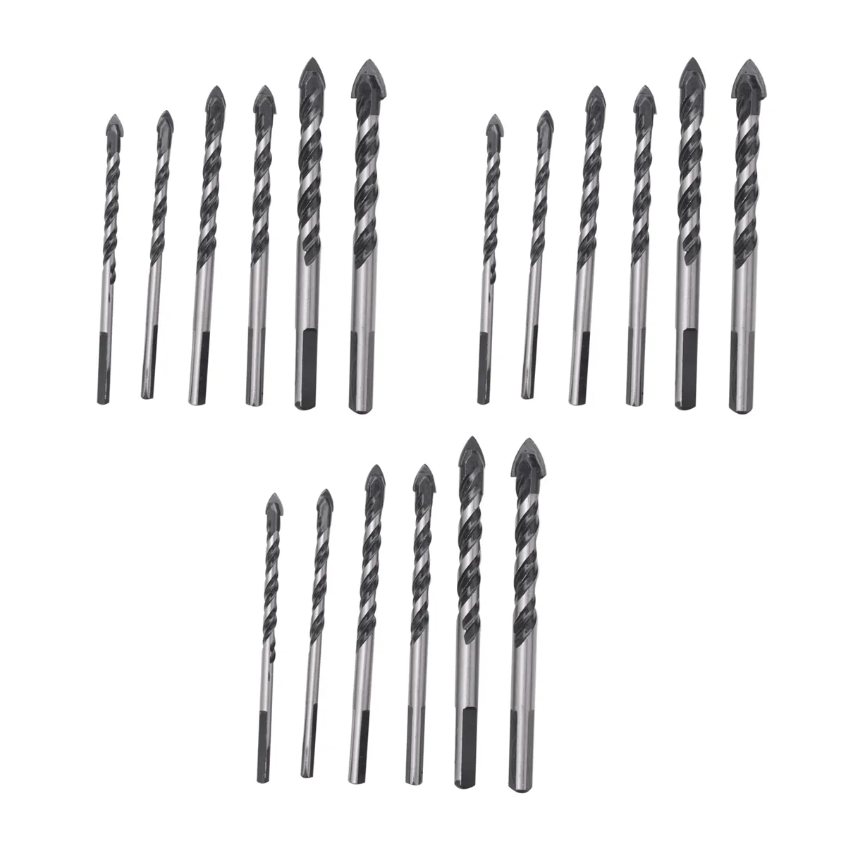 5 Pcs Drill Bit Set For Concrete Brick Plastic And Wood Brick Wall