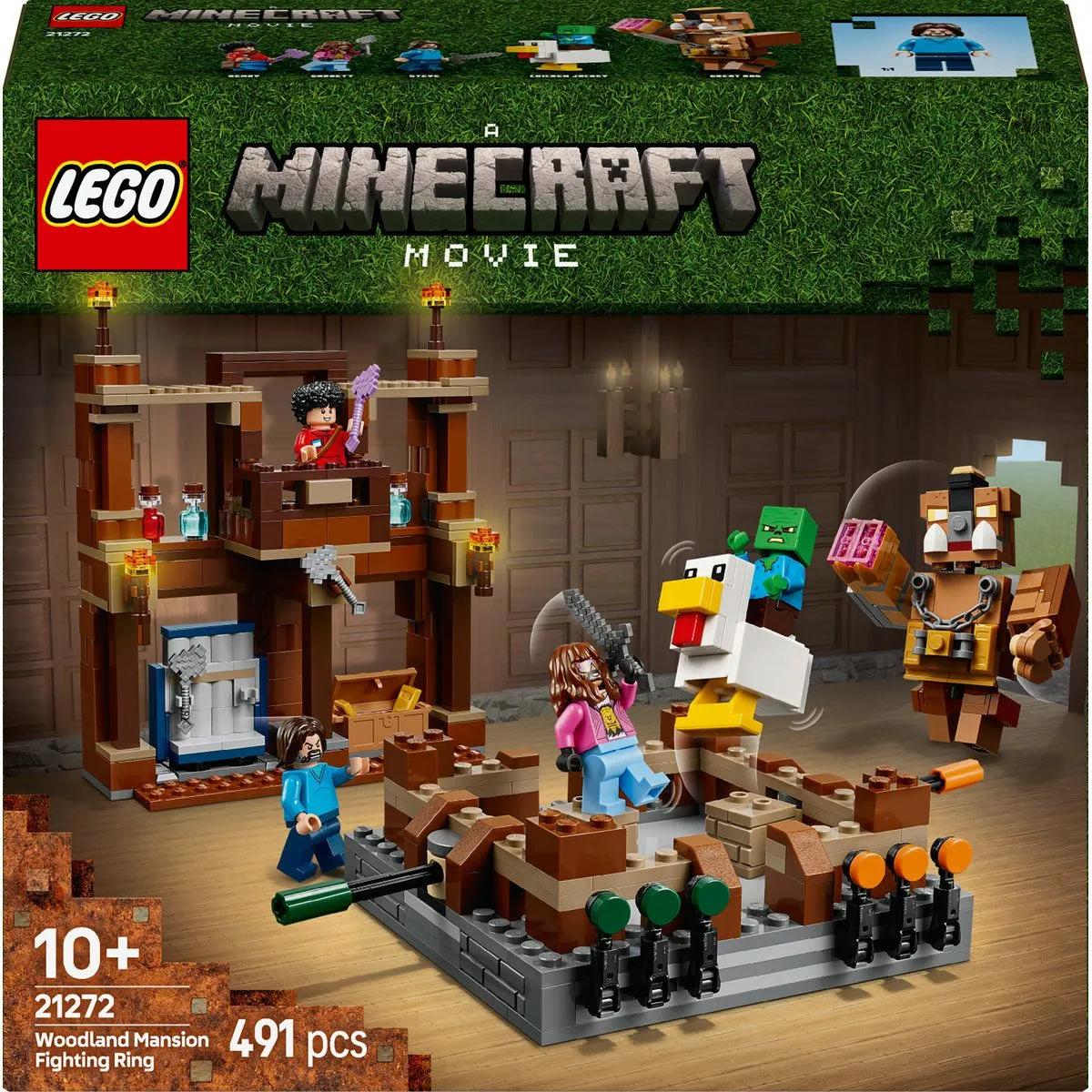 LEGO® Minecraft® Woodland Mansion Fighting Ring Gamer Toy with Mob Figures 21272