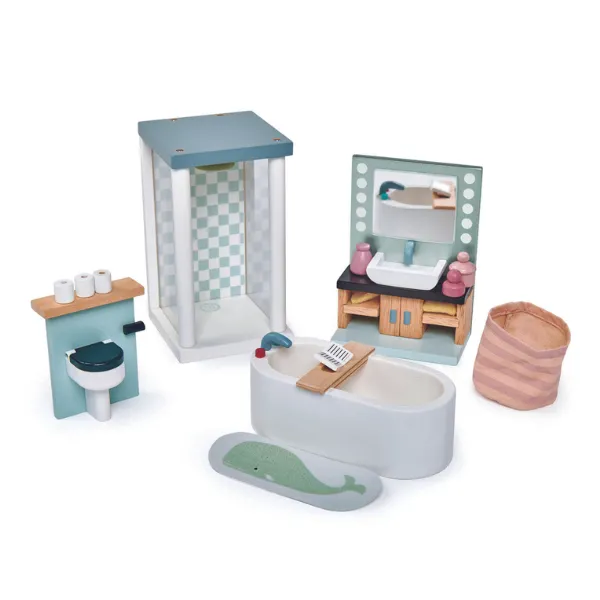 Tender Leaf Wooden Doll House Bathroom Furniture