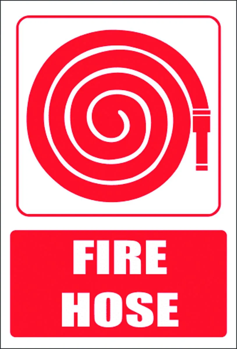 Fire Hose sign 19x28cm - 2 Pack