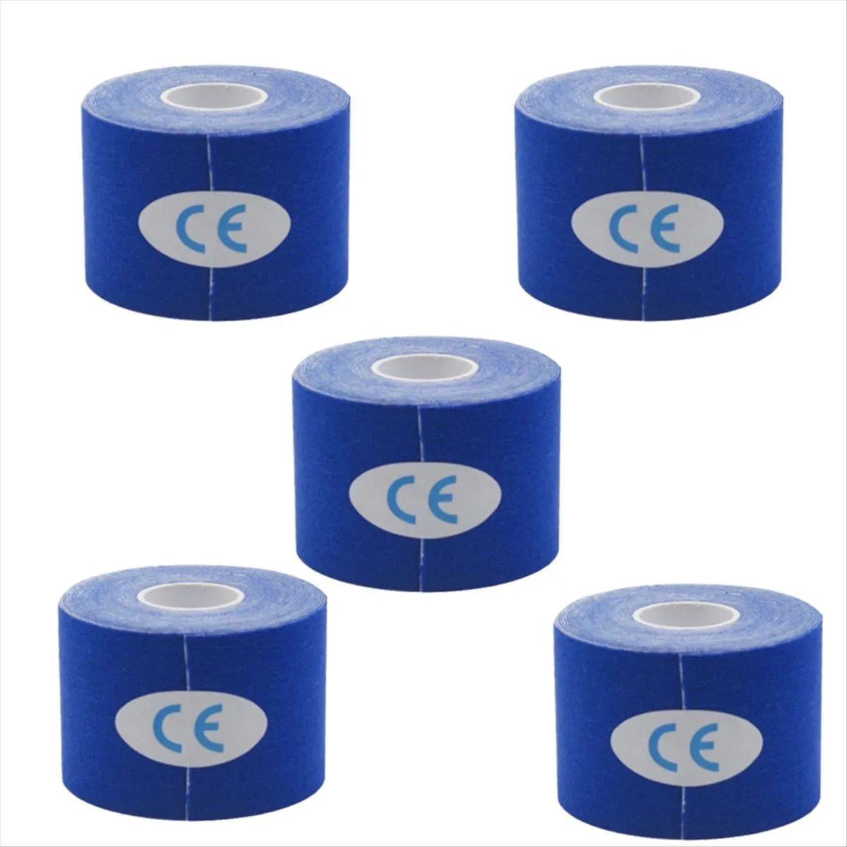 Blue 5 Pcs 5Cmx5Cm Elastic Bandage Sports Tape Patch Muscle Patch