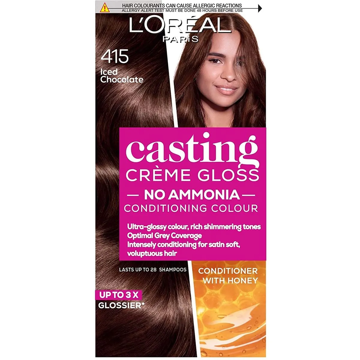 LOreal Casting Creme Gloss Permanent Hair Colour Dye 415 Iced Chocolate