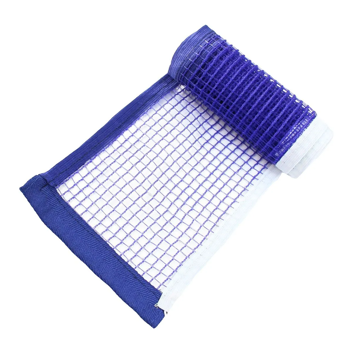 Table Tennis Net Quick Setup for Indoor & Outdoor Match - Blue PE, 4-Edge Hemmed, Single Pack