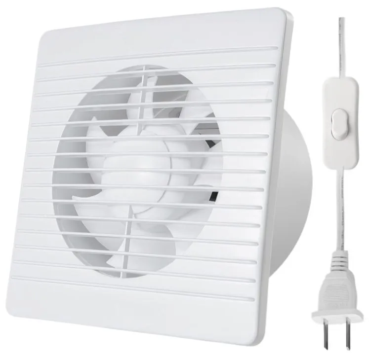 4 Inch Exhaust Fan,Wall Mount Small Ventilation Fan With Switch(White)