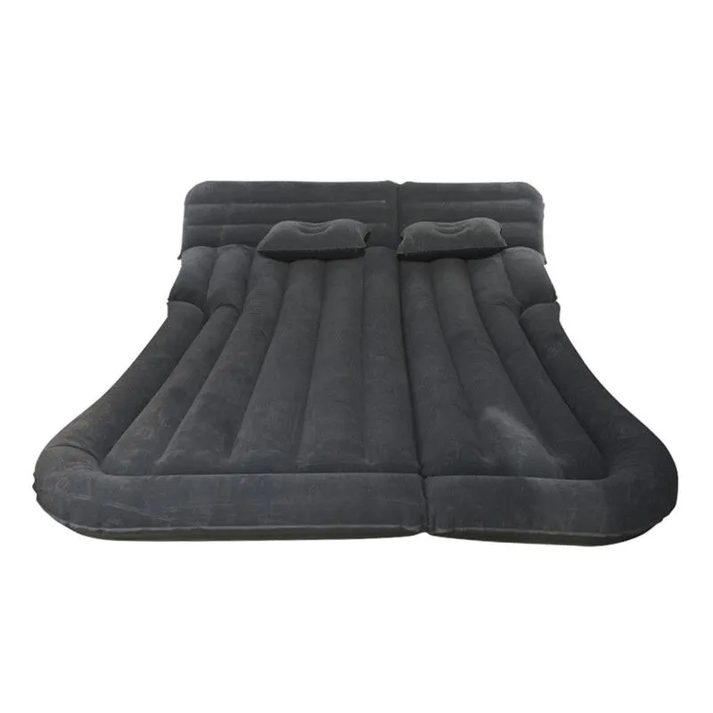 Foldable Air Mattress Camping Car AirBed With Air Pump Portable SleepingMat - Black
