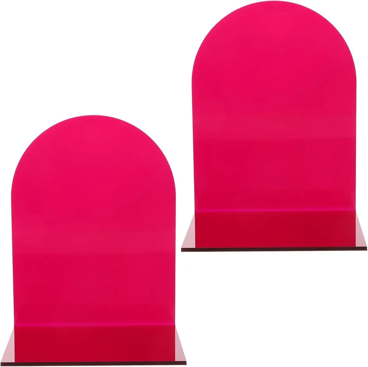 2Pcs Acrylic Bookends Decorative Book Holders Non-Skid Desktop Organizers