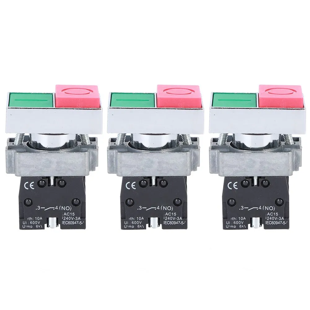 10Pcs Push Button Switches High Temp Resistant for BERM 38-XB2-11GR
