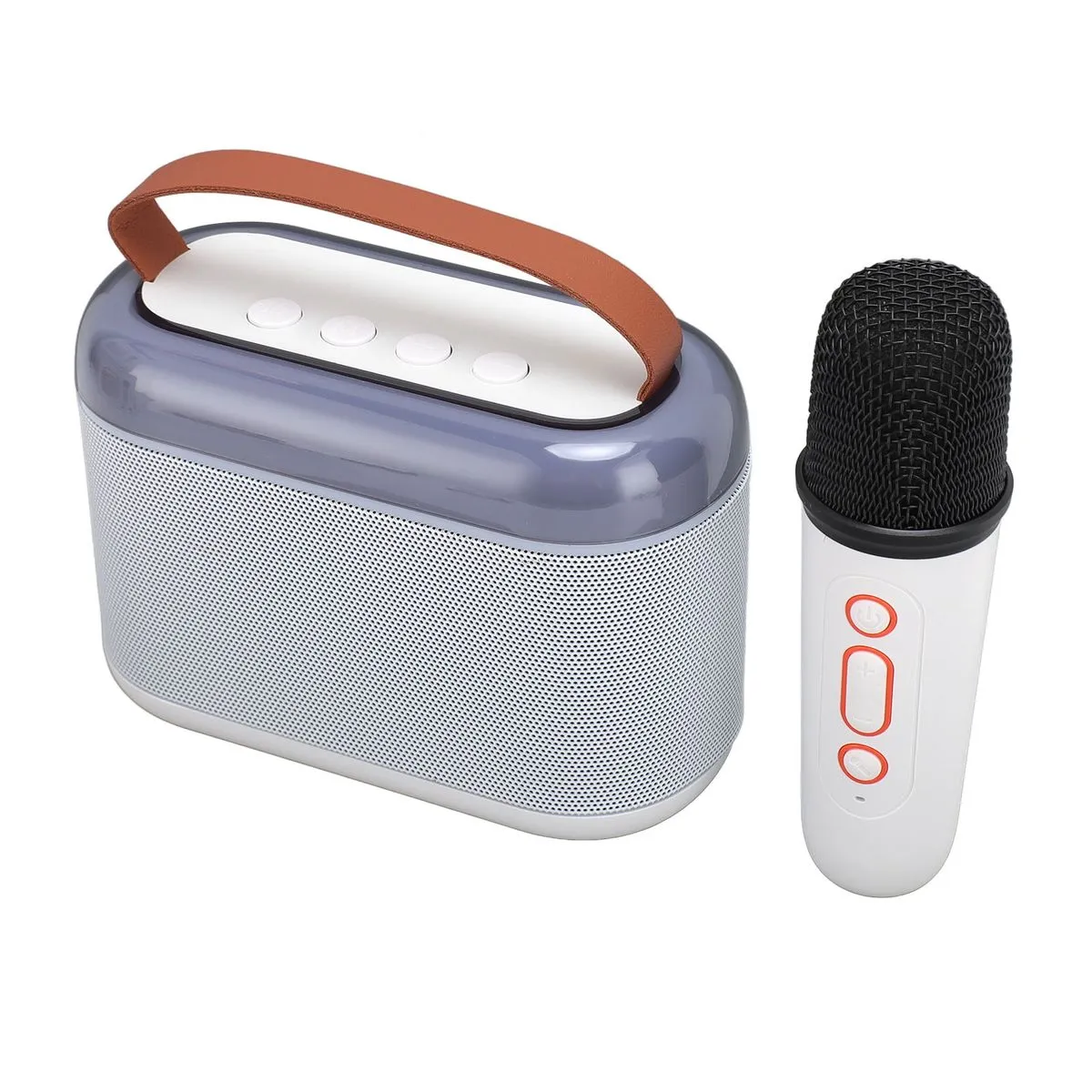 Karaoke Machine, 1 Mic, RGB, White