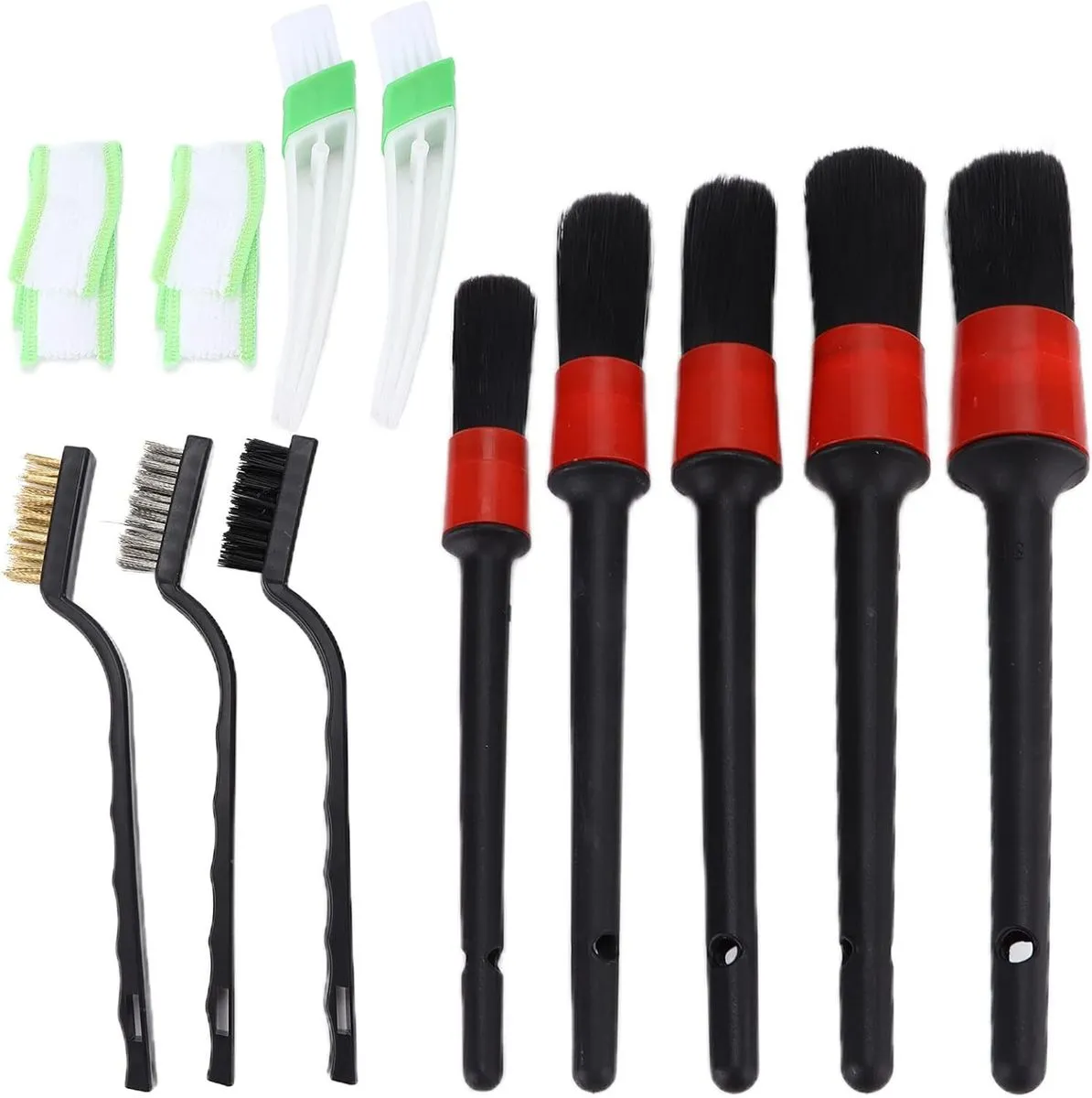 12pcs Car Detailing Brushes, Auto Wheel Cleaning Tool Kit for Interior