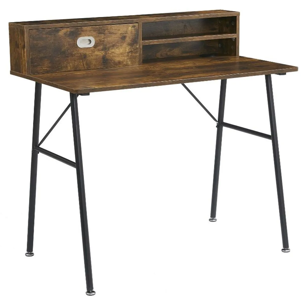 2 tier Computer Office Desk shelves Study Table Writing Desk with Drawers