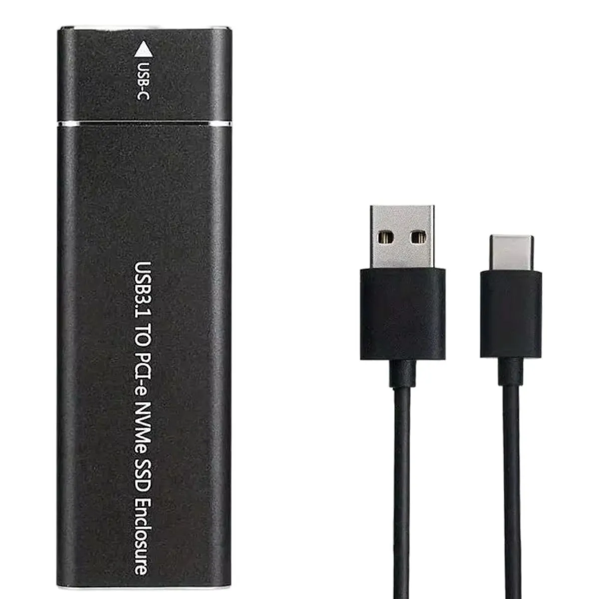 GC NVMe M.2 SSD Enclosure- USB 3.1 to NVMe M.2 SSD External Hard Drive Case - Black