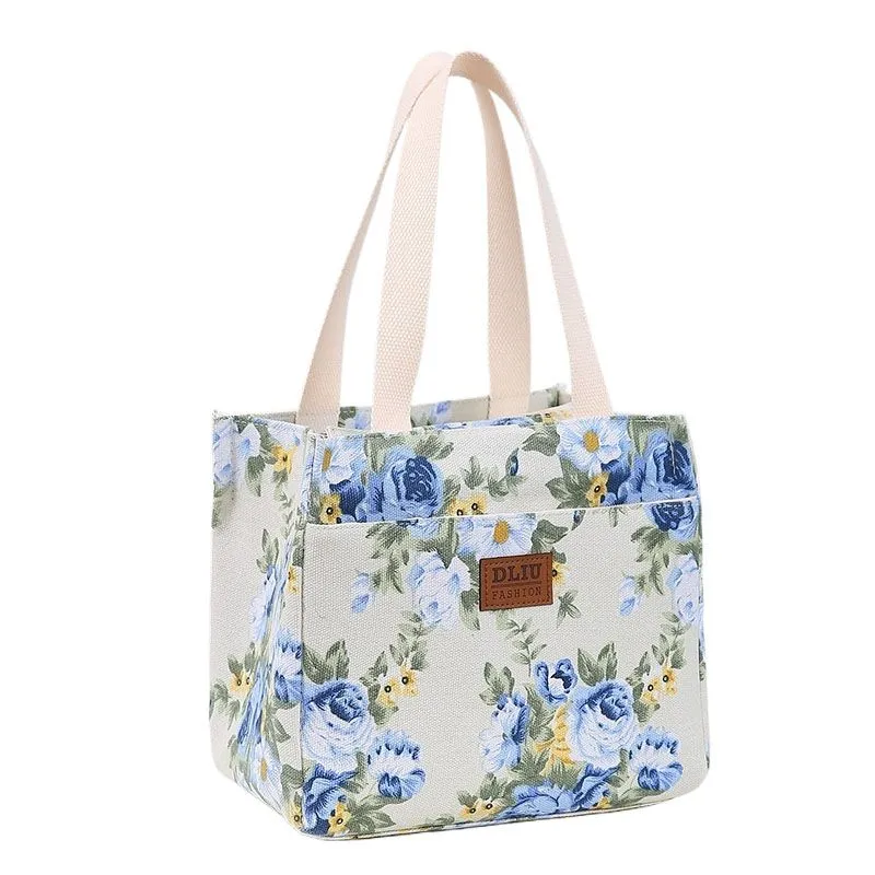 Ladies Durable Portable Lunch Bag - Blue