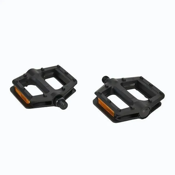 Bike Pedals with Double-Sided Reflectors Black