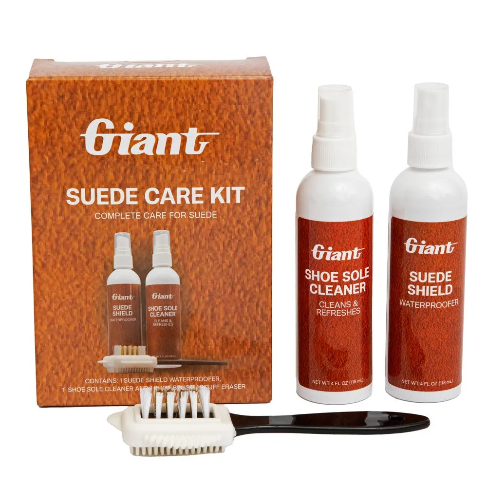 Giant Suede Shoe Care Kit - Sole Cleaner, Sued Shield & Brush