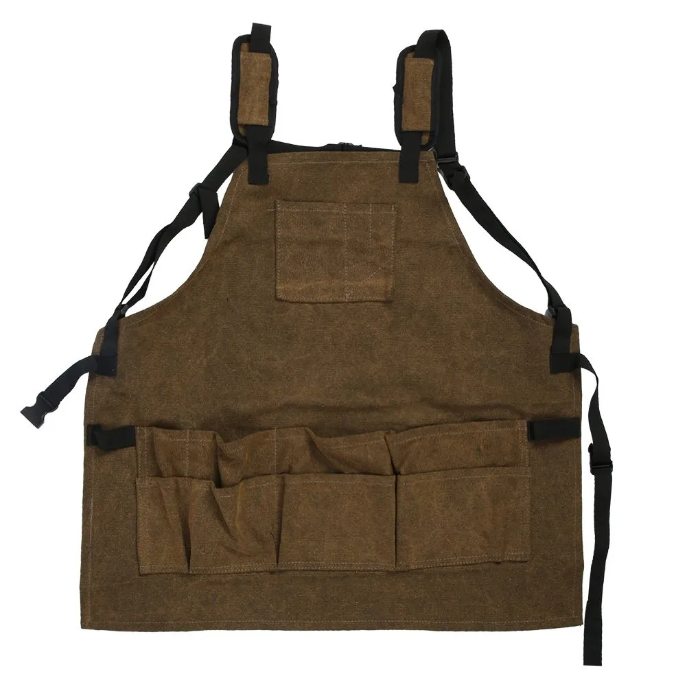 Multi-Pocket Canvas Work Apron (Tool Storage)