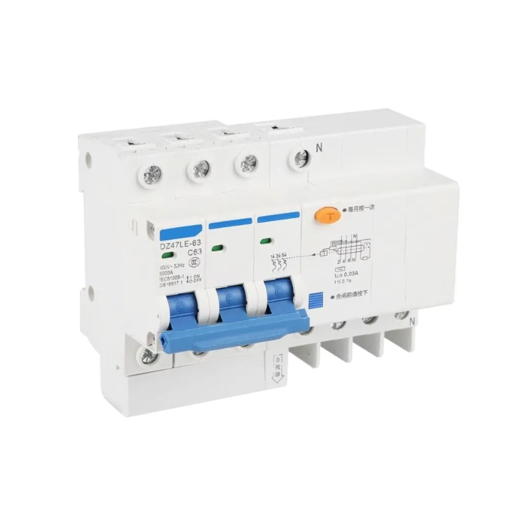 DZ47LE-63Residual Current Circuit Breaker Switch,Small Household Protective