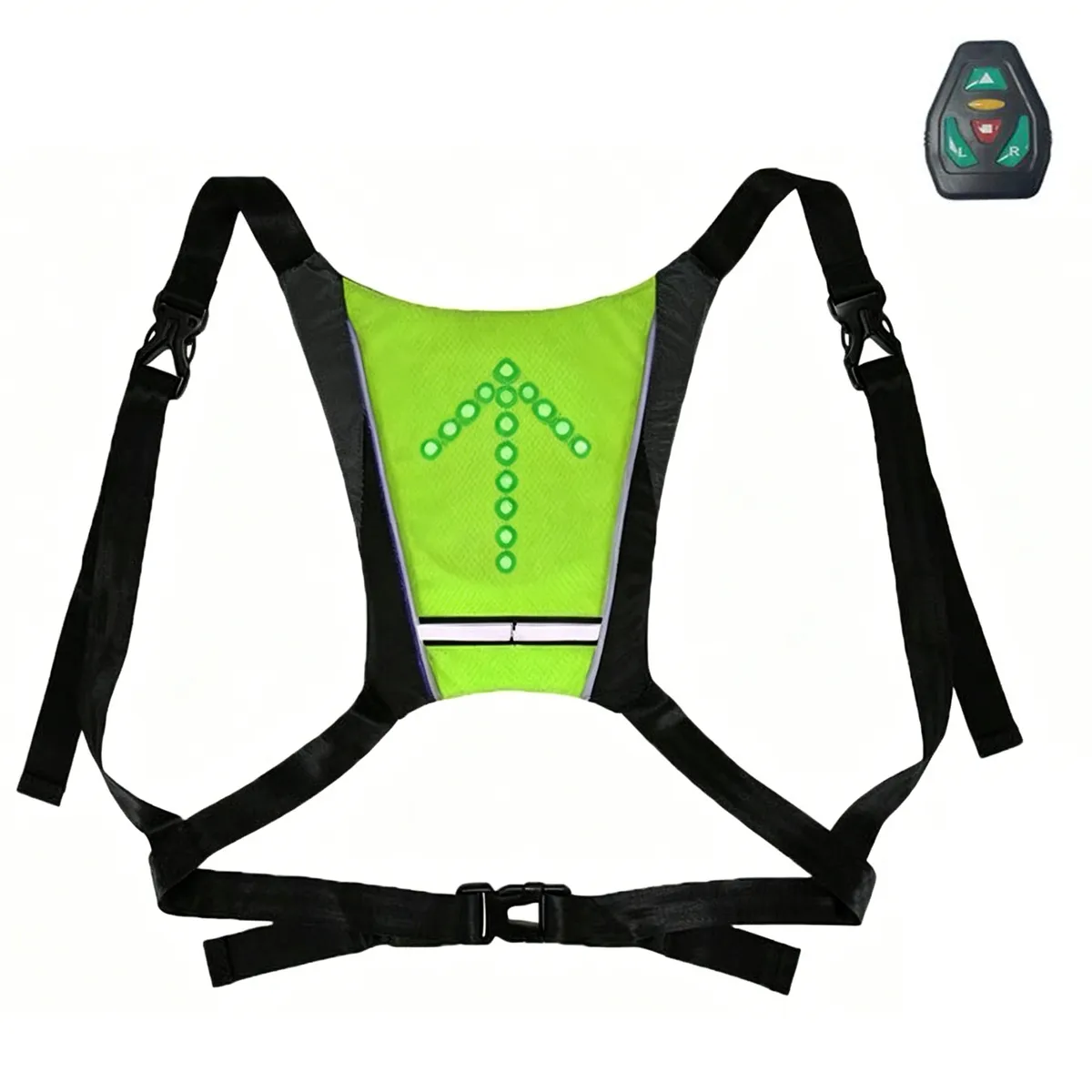 LED Reflective Running Vest with Turn Signal Lights for Running Riding