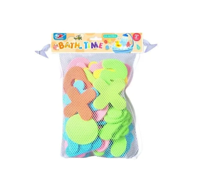 Bath Time Eva 42 Piece Letters, Numbers and Symbols on Card