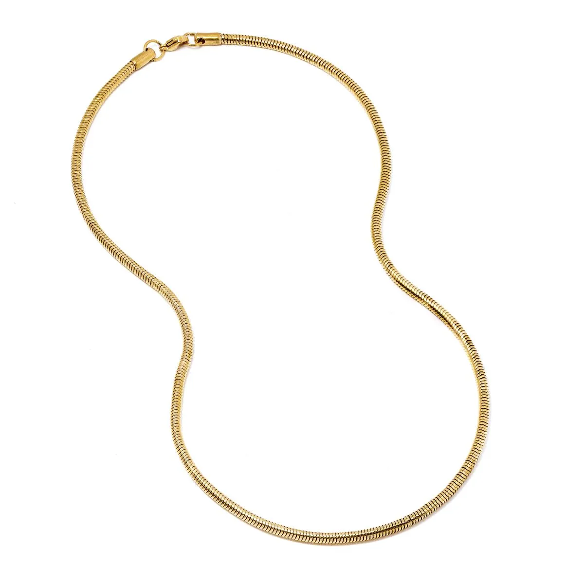 Steel My Heart Waterproof 3mm Snake Chain Stainless Steel Necklace