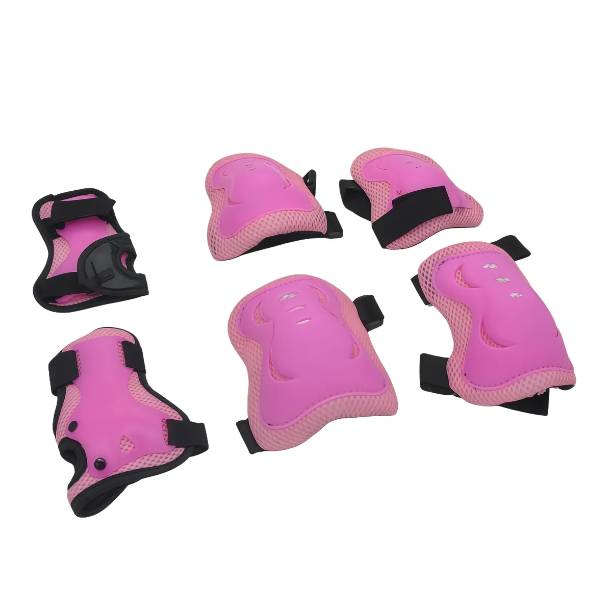 Children's Elbow and Knee Pads Protective Gear - Ages:10-16 - Pink, Black