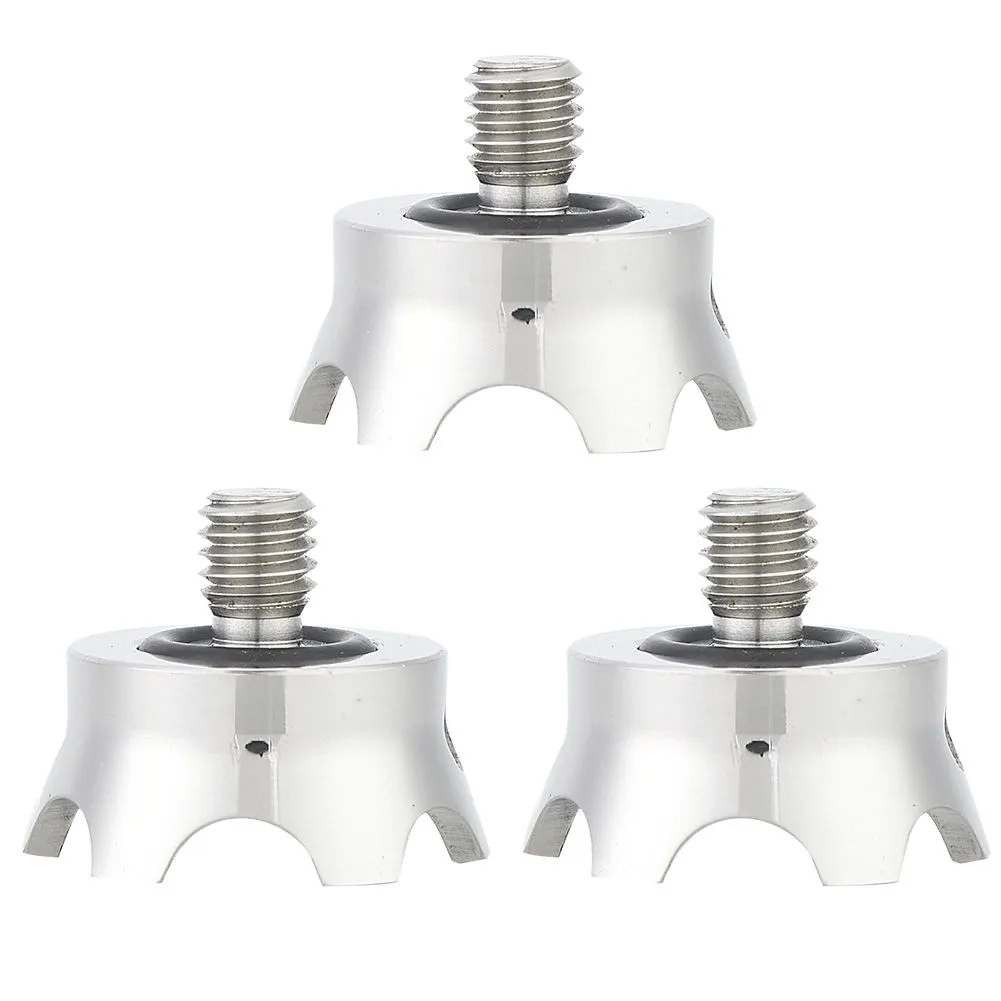 3 Pieces Stainless Steel 3/8" Tripod Spike Feet Daily Use