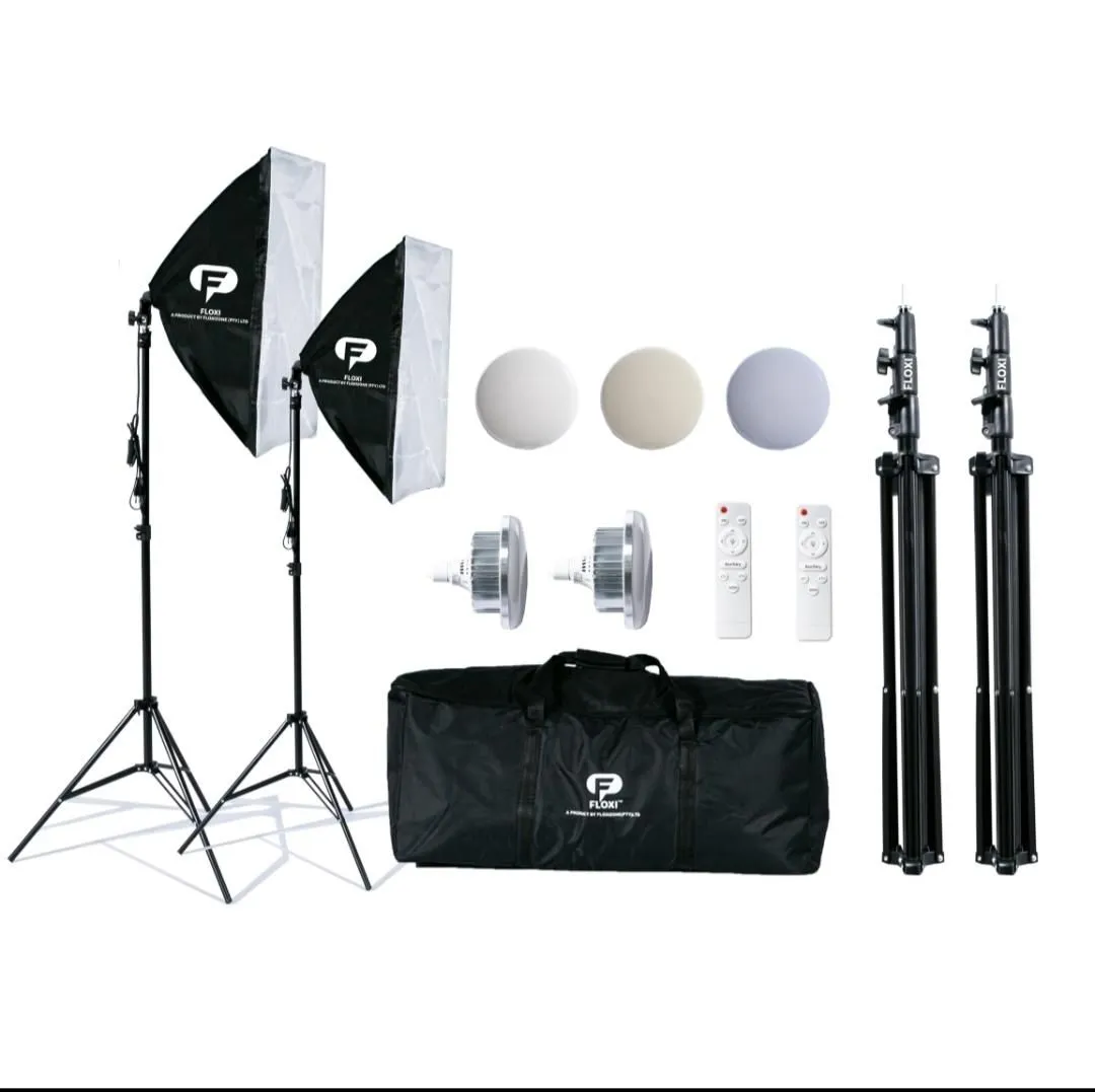 Floxi 300W LED Studio Softbox Light Kit