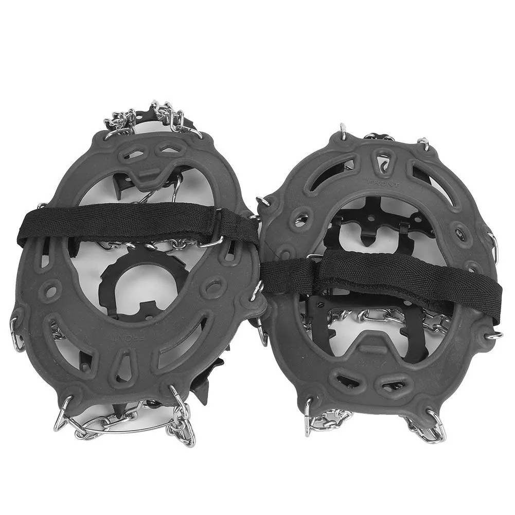 1 Pair Gray 14-Tooth Anti-Slip Ice Cleats Daily Use