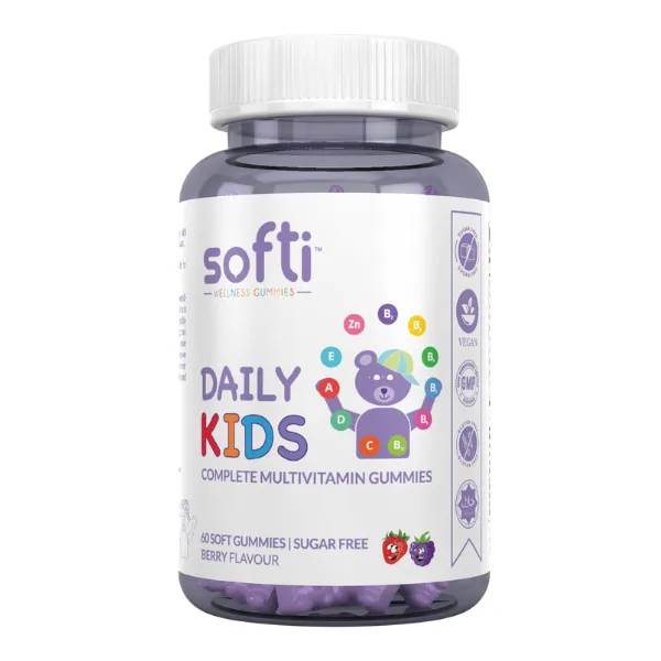 Softi Kids Multivitamin Gummies - 11 Vitamins & Zinc, 60 Sugar-Free Gummies