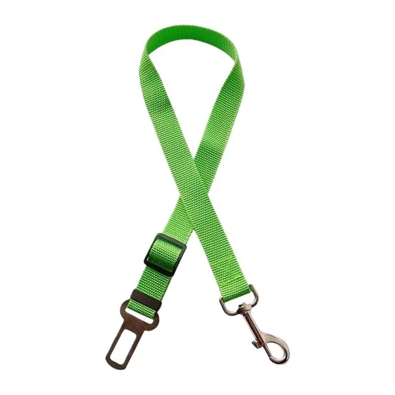 Adjustable Pet Car Seat Belt Safety Harness For Dogs And Cats 2.5x75cm - Apple Green