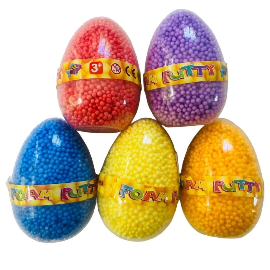 Party Toys: Foam Putty Easter Eggs Set of 6