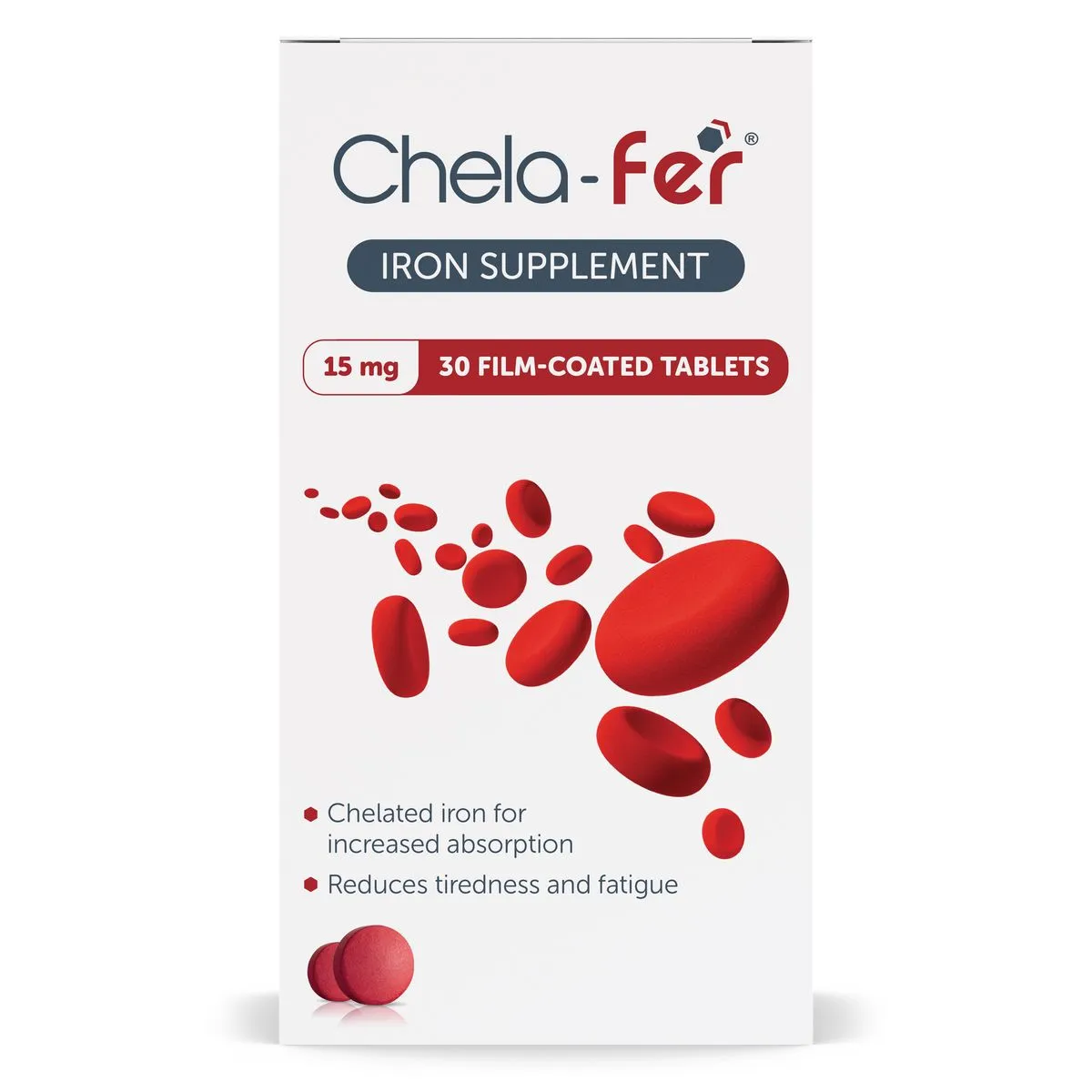Chela-Fer Iron Supplement 15mg 30 Tablets