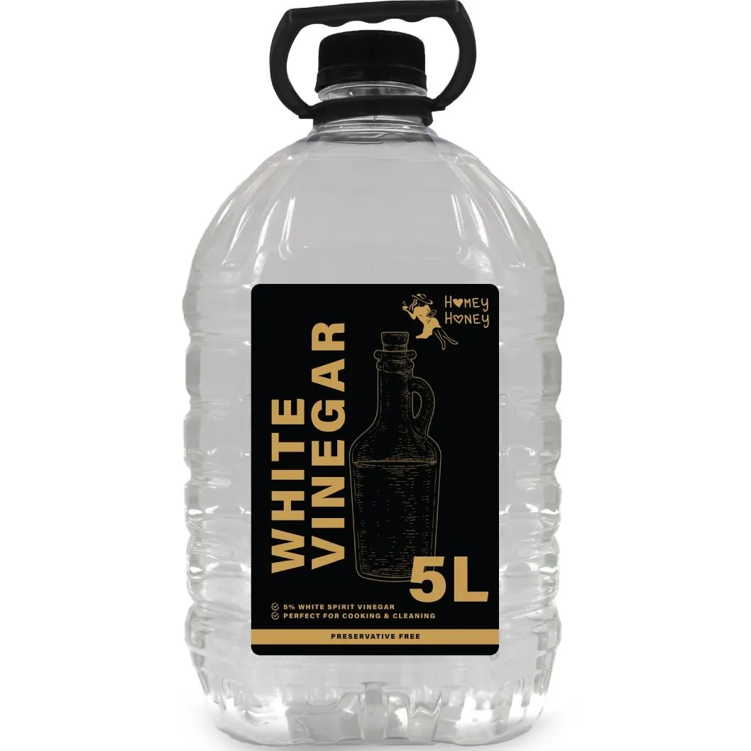 White Vinegar 5L - 5% Acidity Clear Bulk Spirit - Food Groceries Marinades