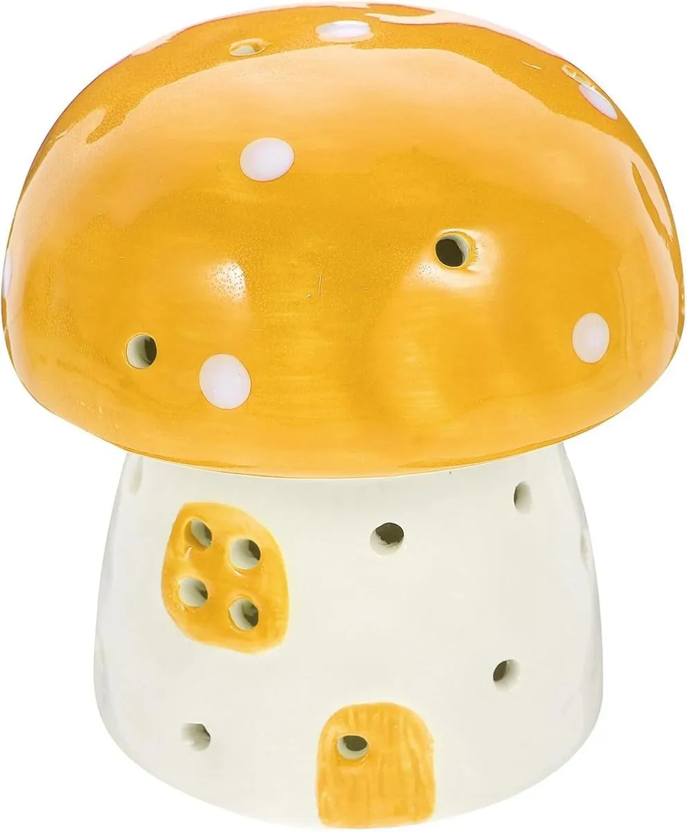 Mushroom Night Light Small Ceramic Bedroom Bedside Lamp Decorative Table