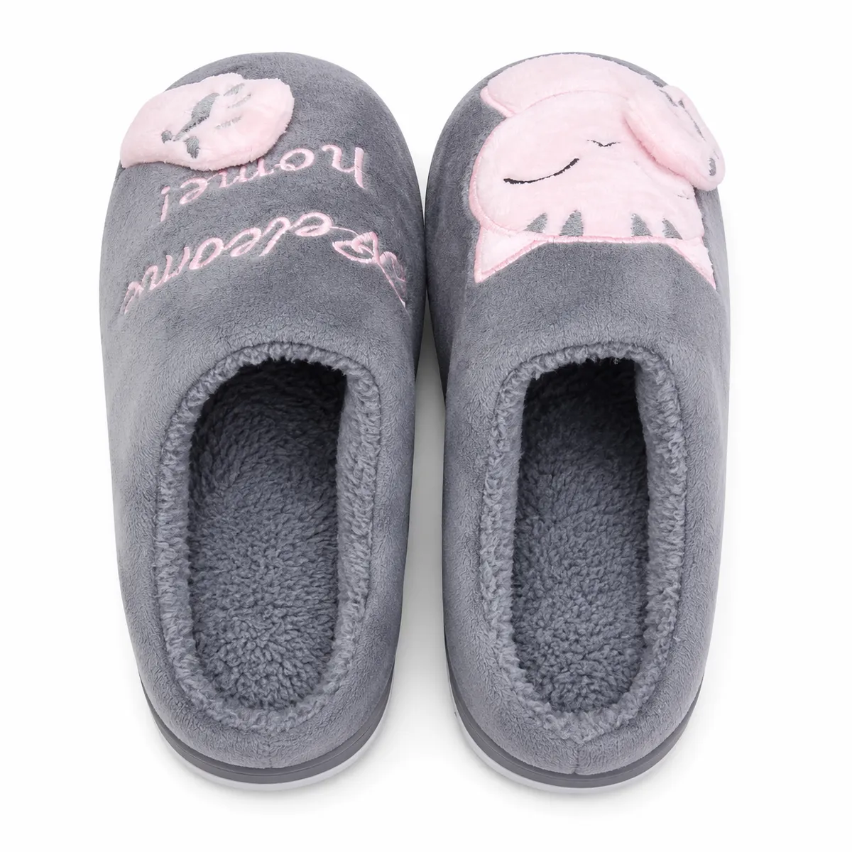 Cute Cat Plush Indoor Slippers