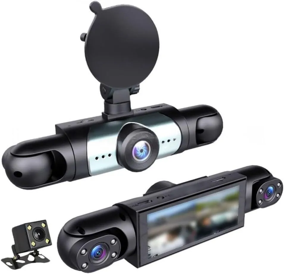 4 Channel Dash Cam 4K Front 1080P Interior 360 View