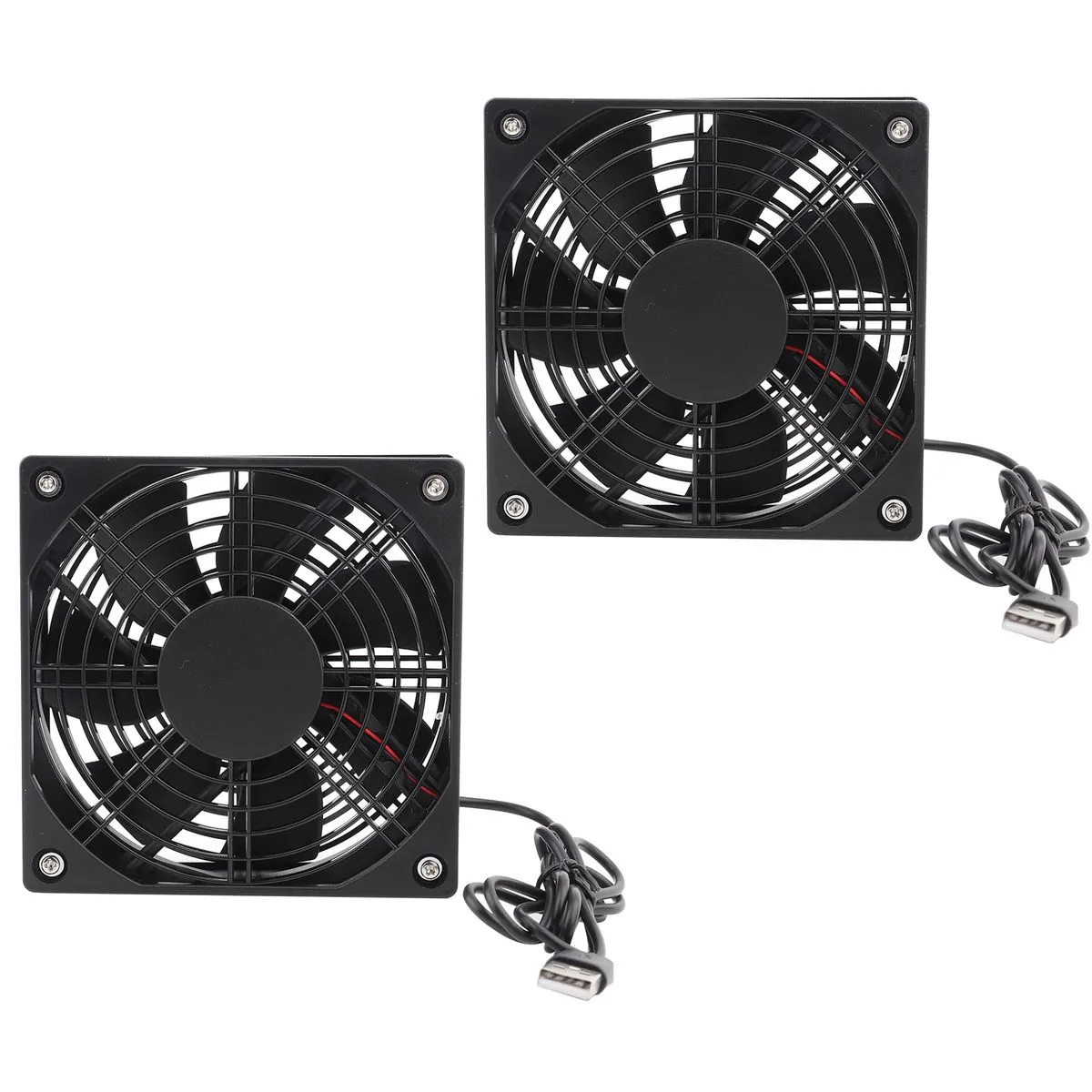 2 Pieces USB 5V PC Case Fans