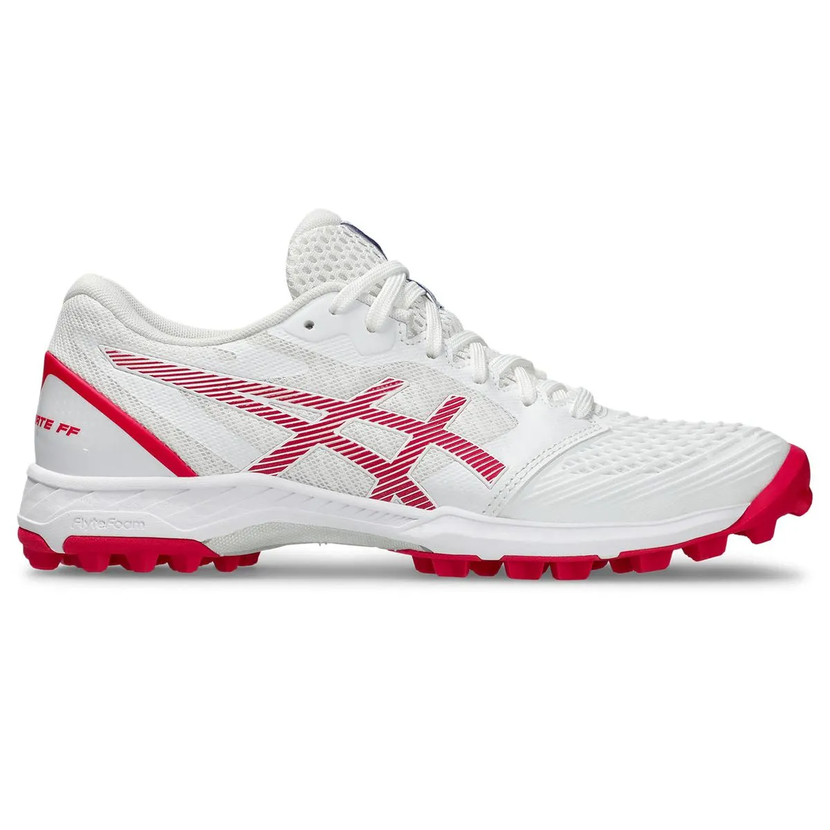 Asics Women's Field Ultimate FF 2 Hockey Shoes - White/Bright Rose