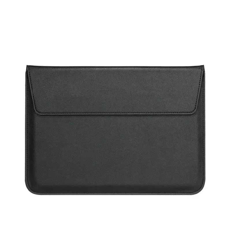 Universal 13 Inch Laptop Sleeve Case with PU Leather Case - Black