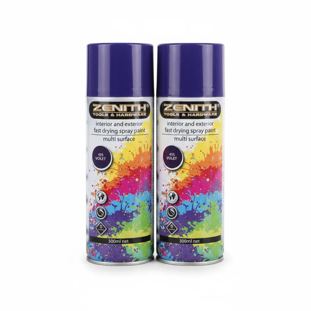 Zenith 300ml Violet Spray Paint for Arts, Crafts and DIY Projects - 2 Pack
