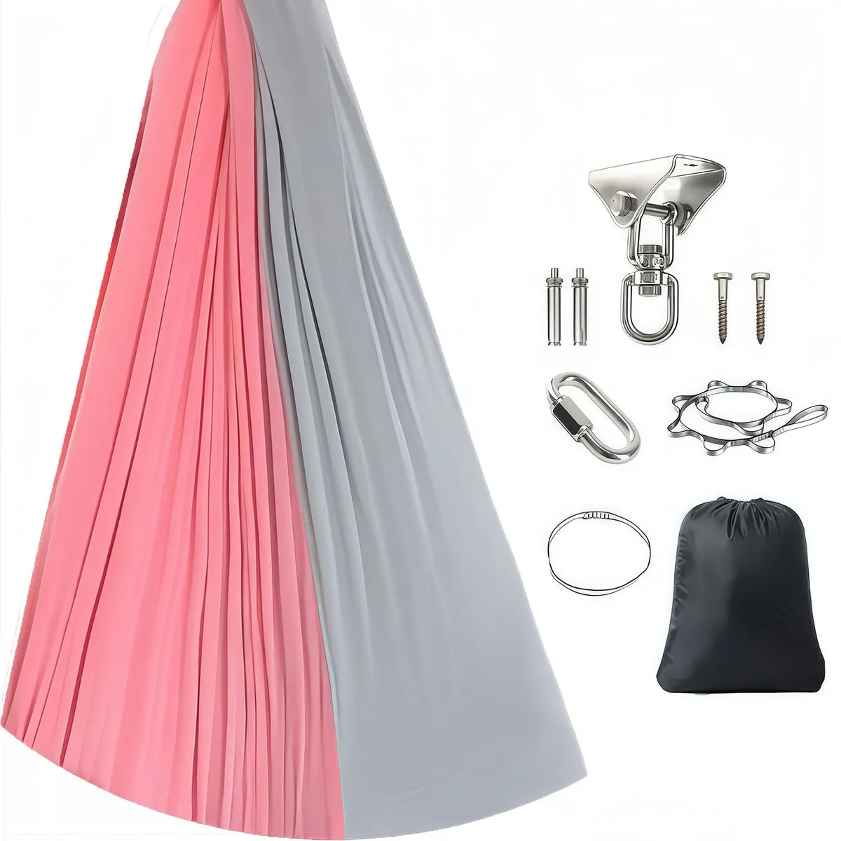 Kids Double Layered Therapy Swing Indoor & Outdoor Sensory Swing - Grey Pink