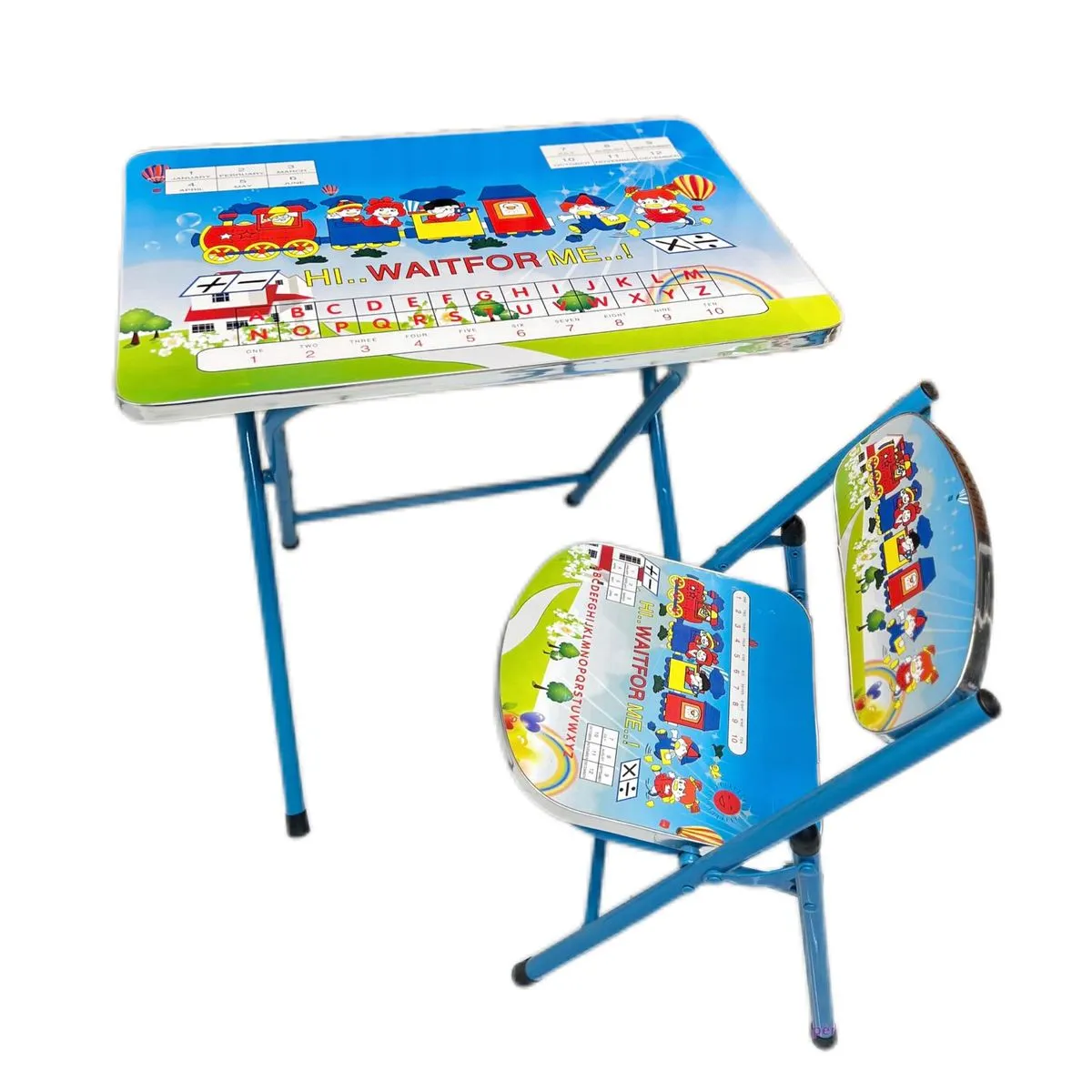 Childrens Animated Desk and Chair Set - Blue