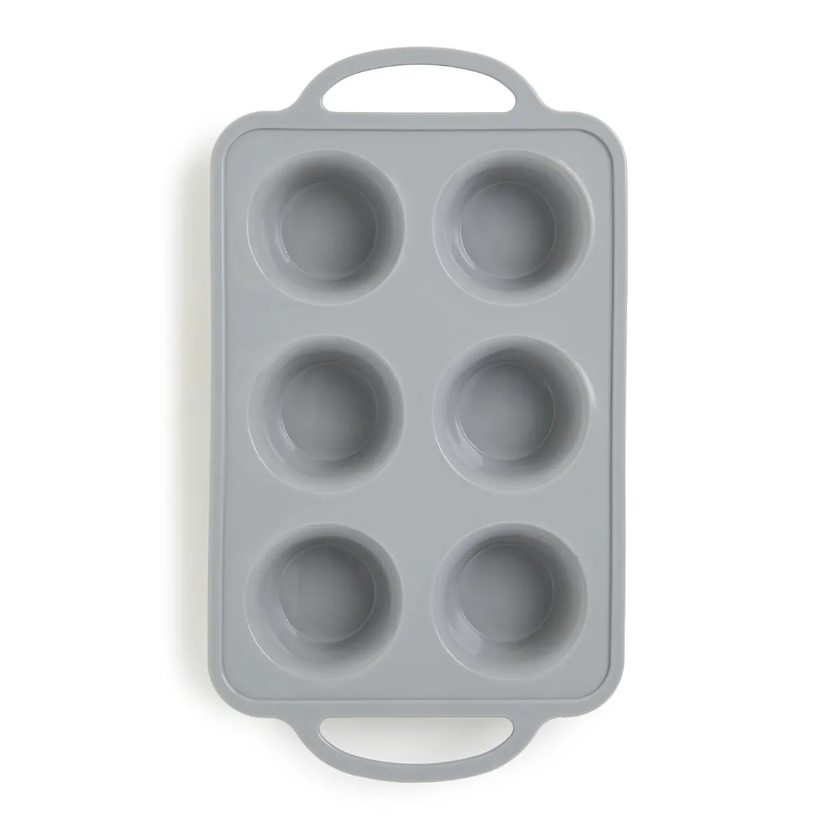 George & Mason - Silicone Muffin Pan with Handles - Grey