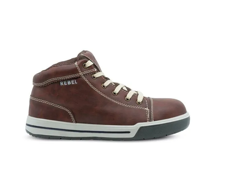 Rebel Hi Top Brown Safety Boot
