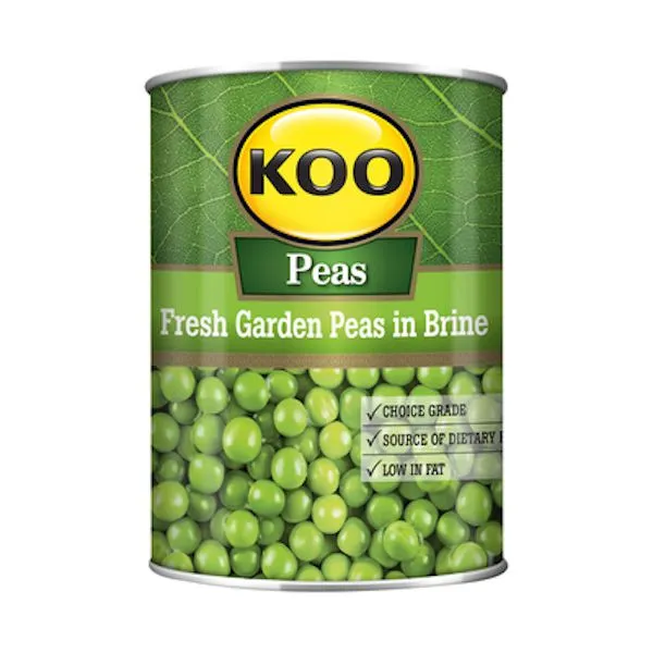Koo Fresh Garden Peas in Brine - 12x400g Bulk Pack