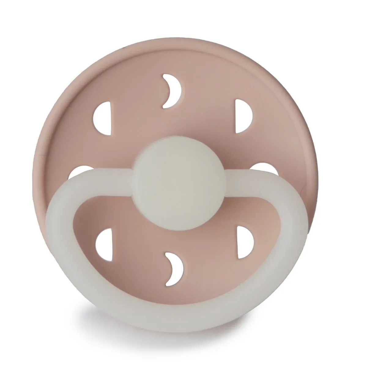 FRIGG Silicone Pacifier Moon Glow in the Dark - Size 1 - Blush