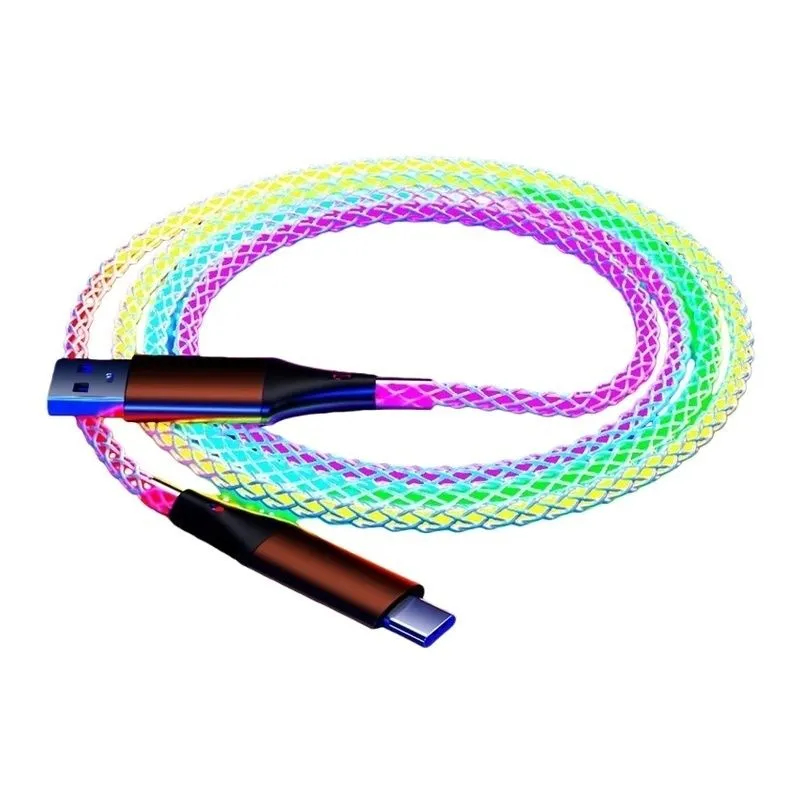 RGB 6A Fast Charging USB-C Cable with Glowing Streamer