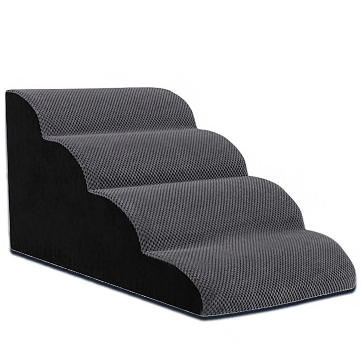Dog Stairs for Bed High Density Foam 4-Tier Dog Steps Non-Slip Pet Ramp