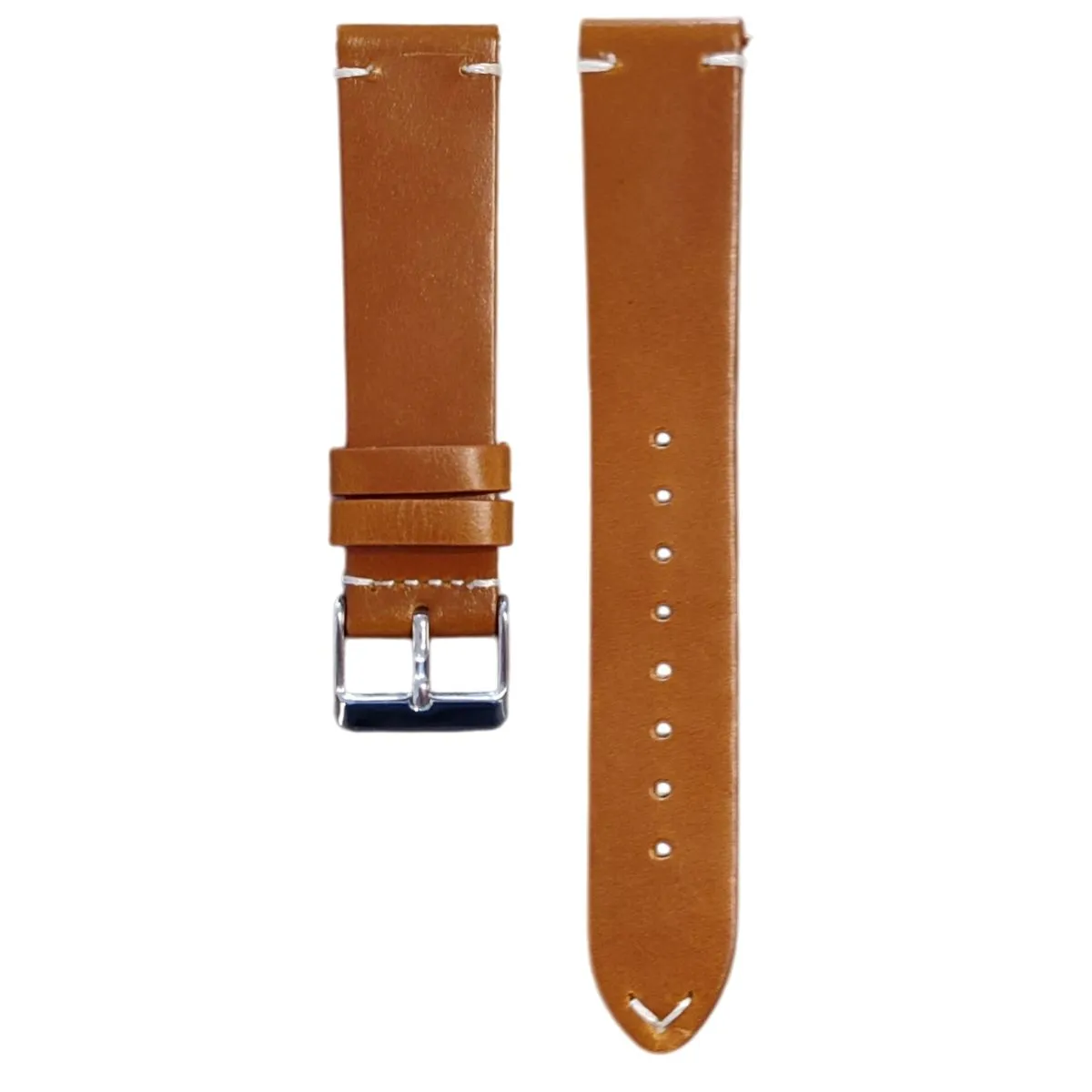 20mm Heritage Design Leather Watch Strap - Quick-Release - Desert Tan