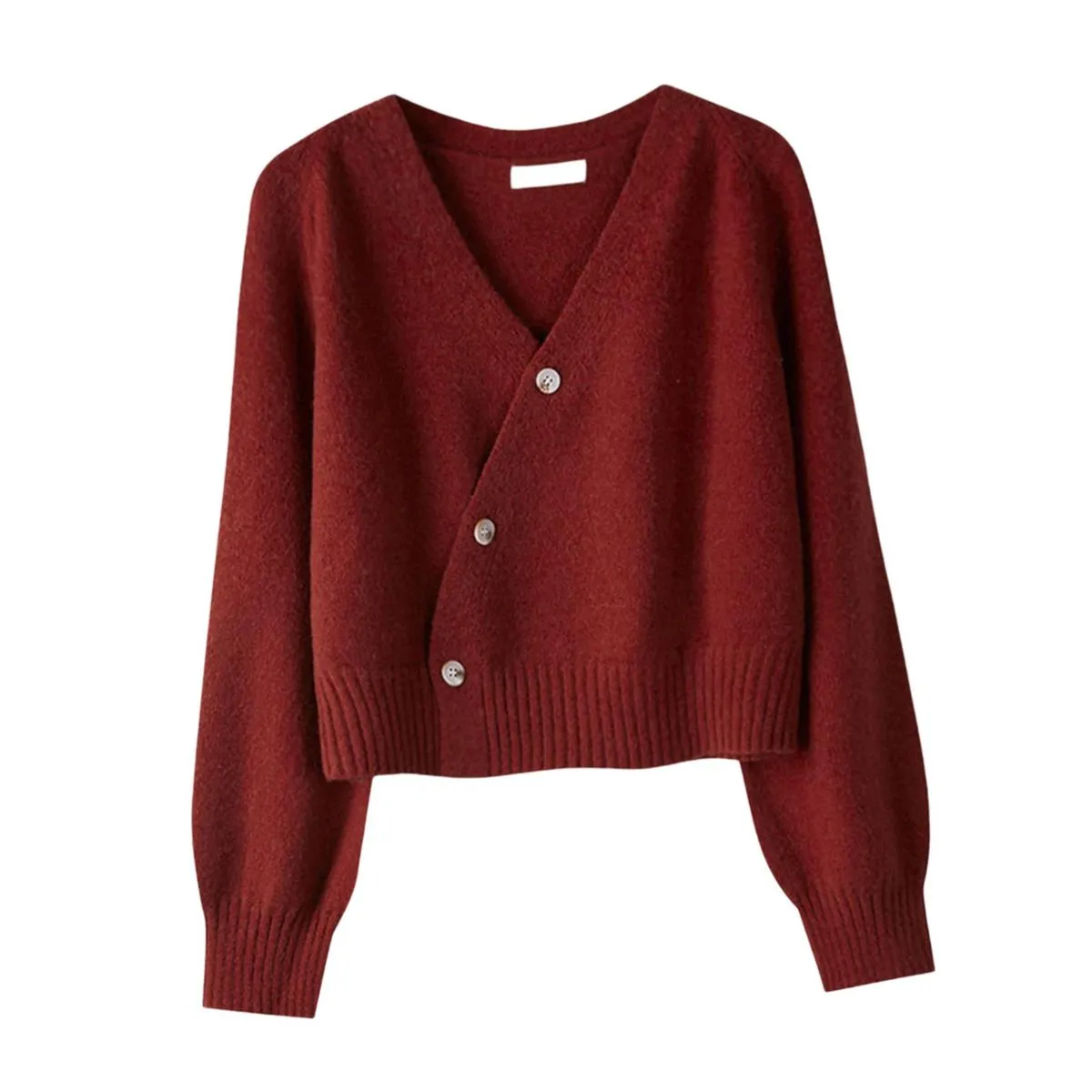 Women's Cardigan Sweater Fall Winter Jacket Clothes V Neck Crop Cardigan